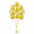 10 Yellow Confetti Balloon Set