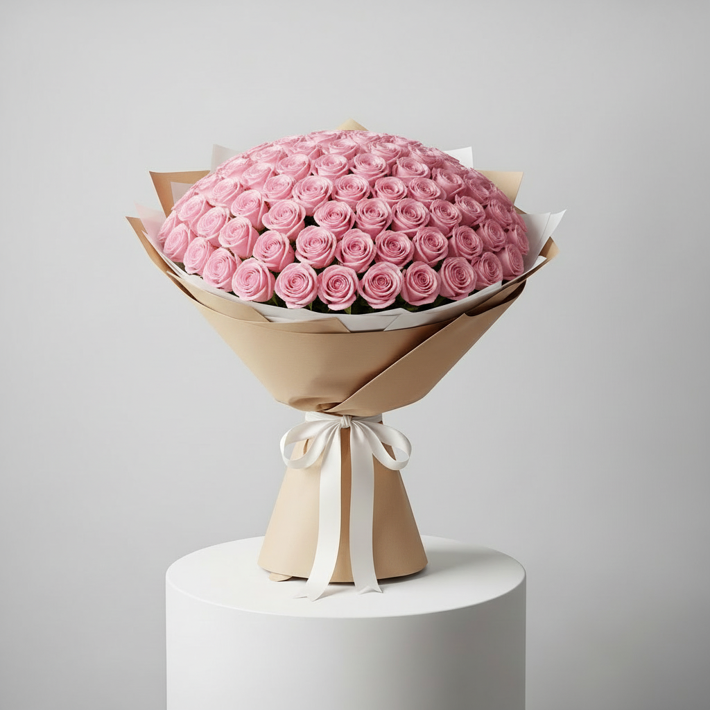 200 Pink Rose Bouquet