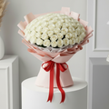 300 White Rose Bouquet