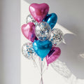 3 Pink Balloons 2 Blue Balloons 4 Transparent Balloons