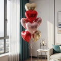 4 Pink Balloons 2 Red Balloons 2 Golden Balloons