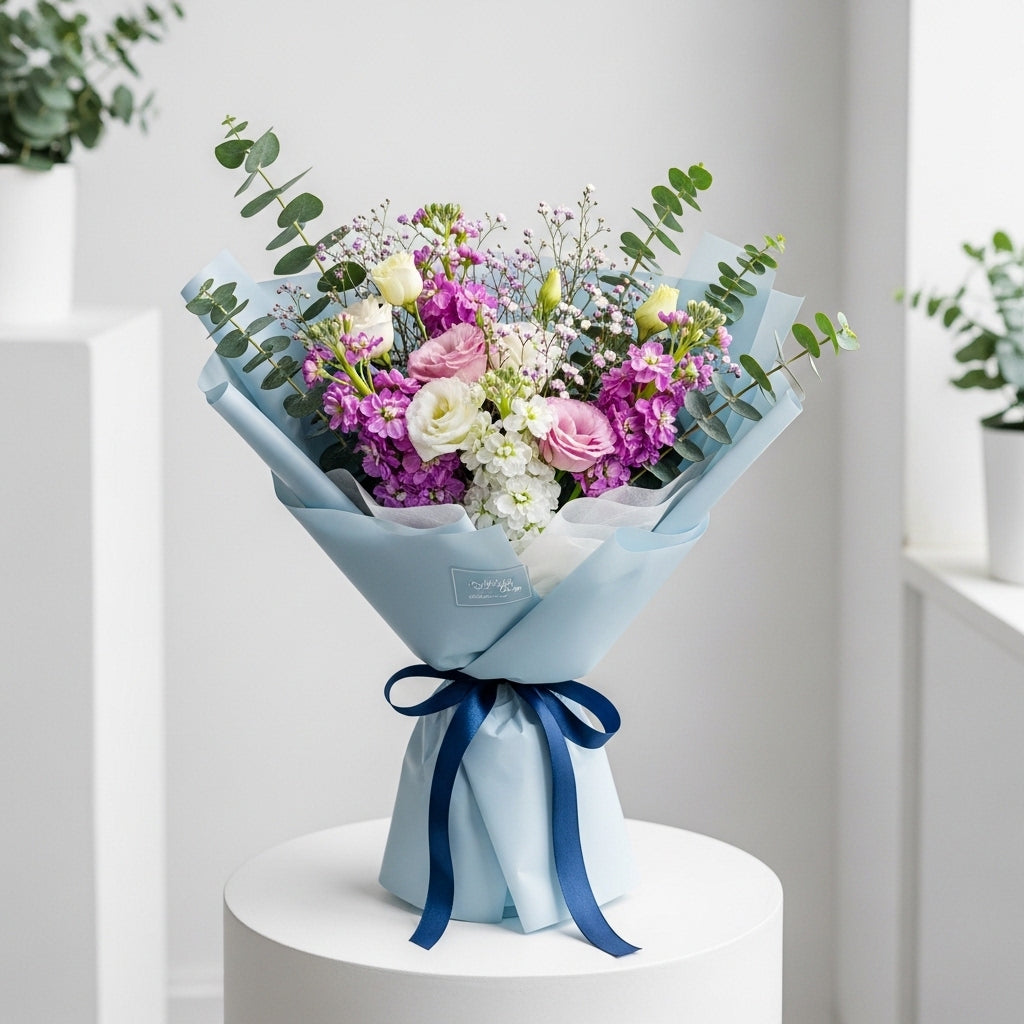 Eustoma Matthiola Elegant Bouquet