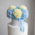 Blue White Hydrangea Floral Box