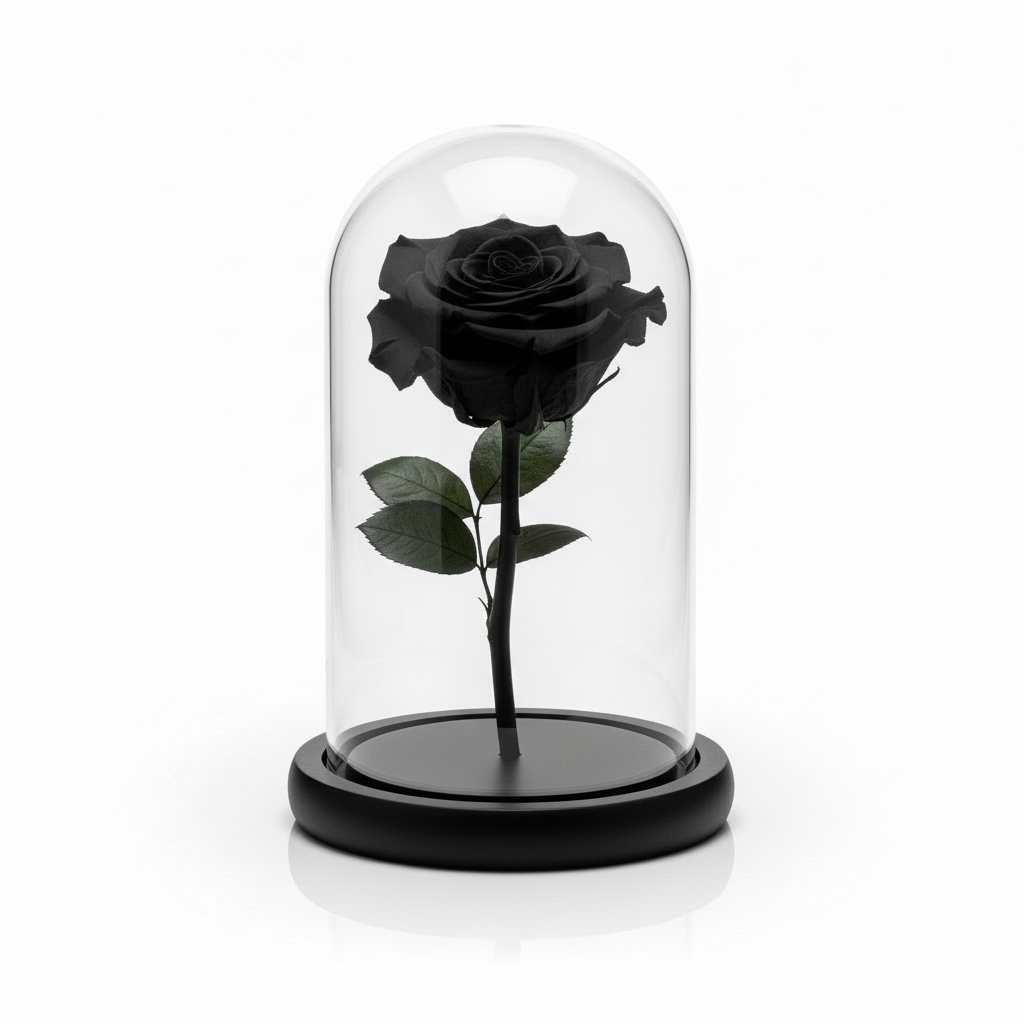 Dark Mystery Forever Rose Dome