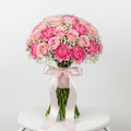 Pink Roses Carnations Bridal Bouquet