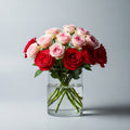Pink Baby Roses Red Bouquet