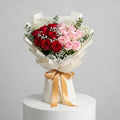 Red Pink Roses Romantic Bouquet