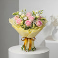 Pink Roses Eustoma Elegant Bouquet