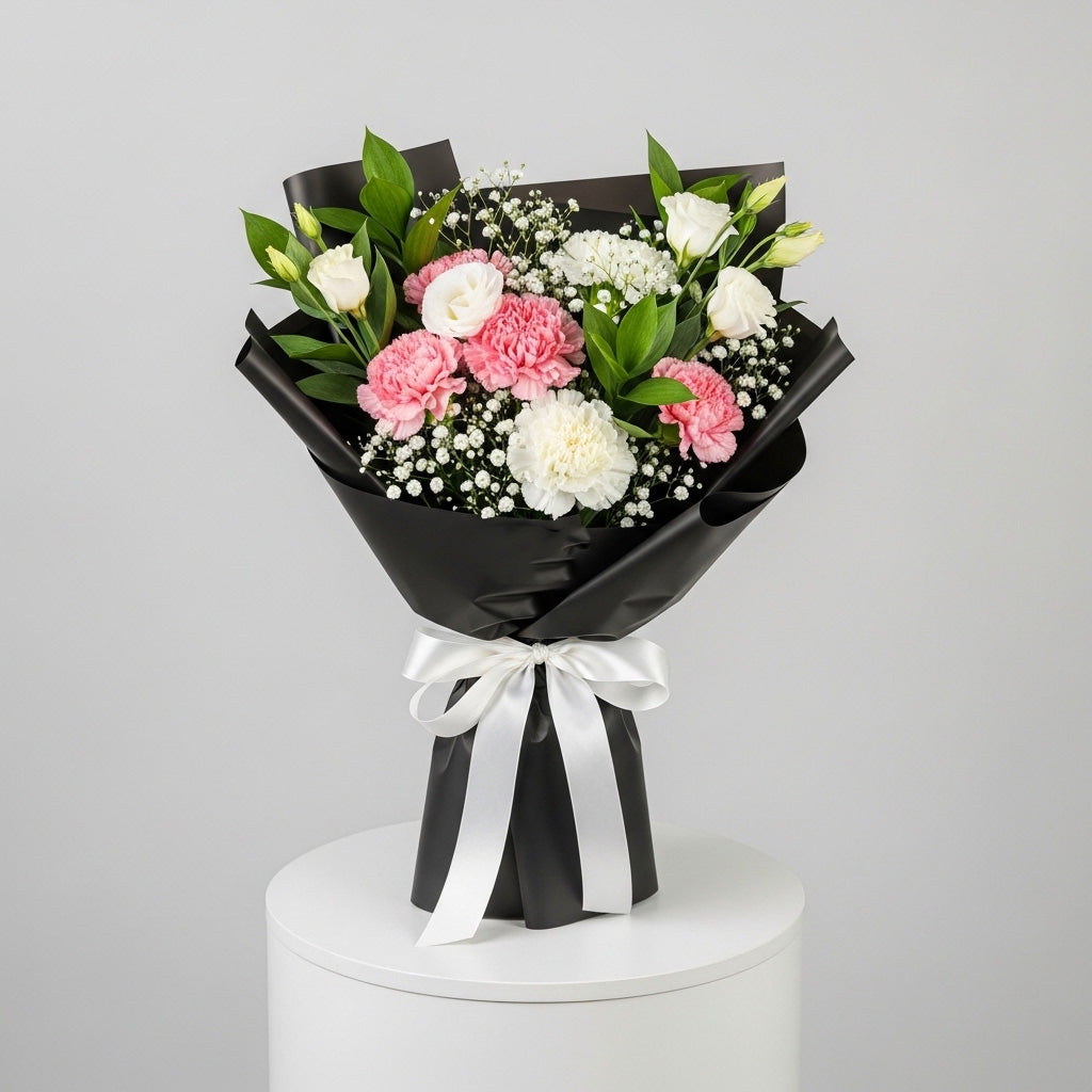 Multicolor Carnations Eustoma Bouquet