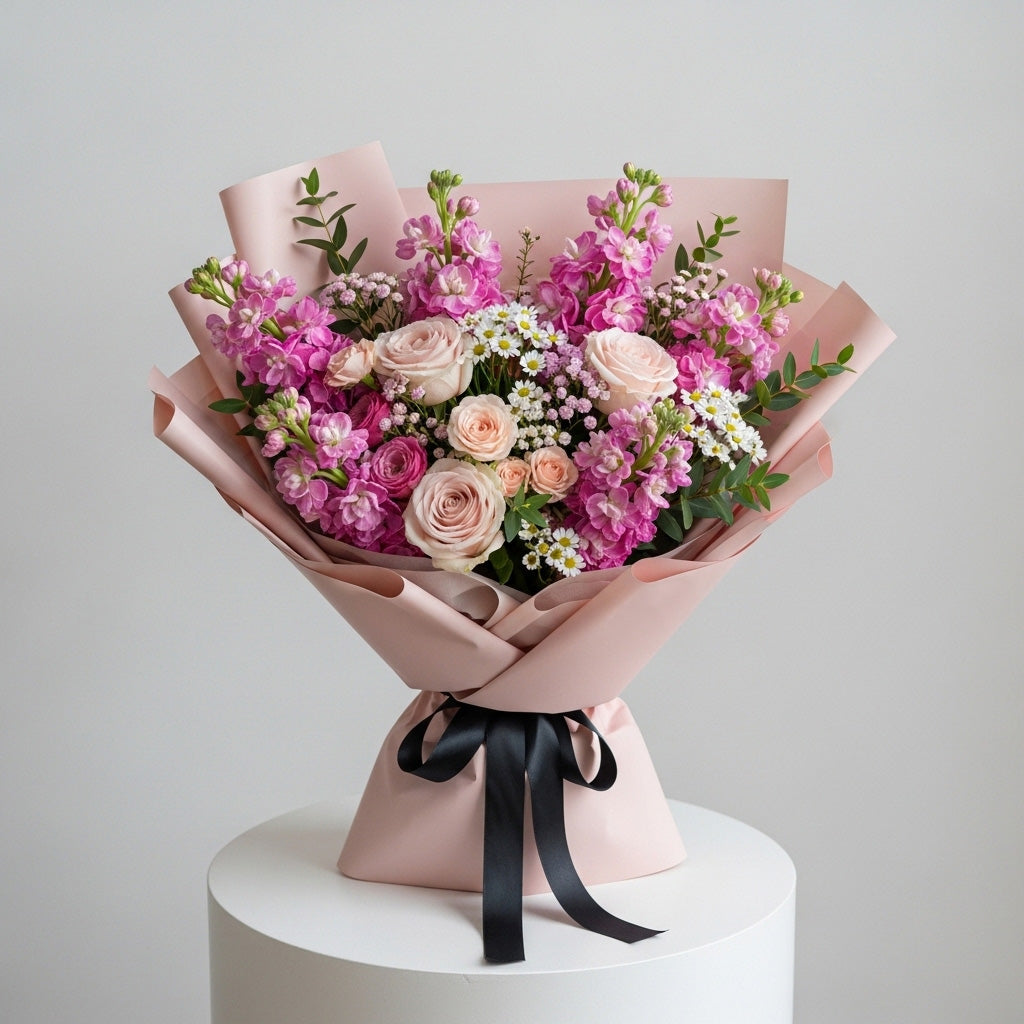 Matthiola Baby Roses Gratitude Bouquet