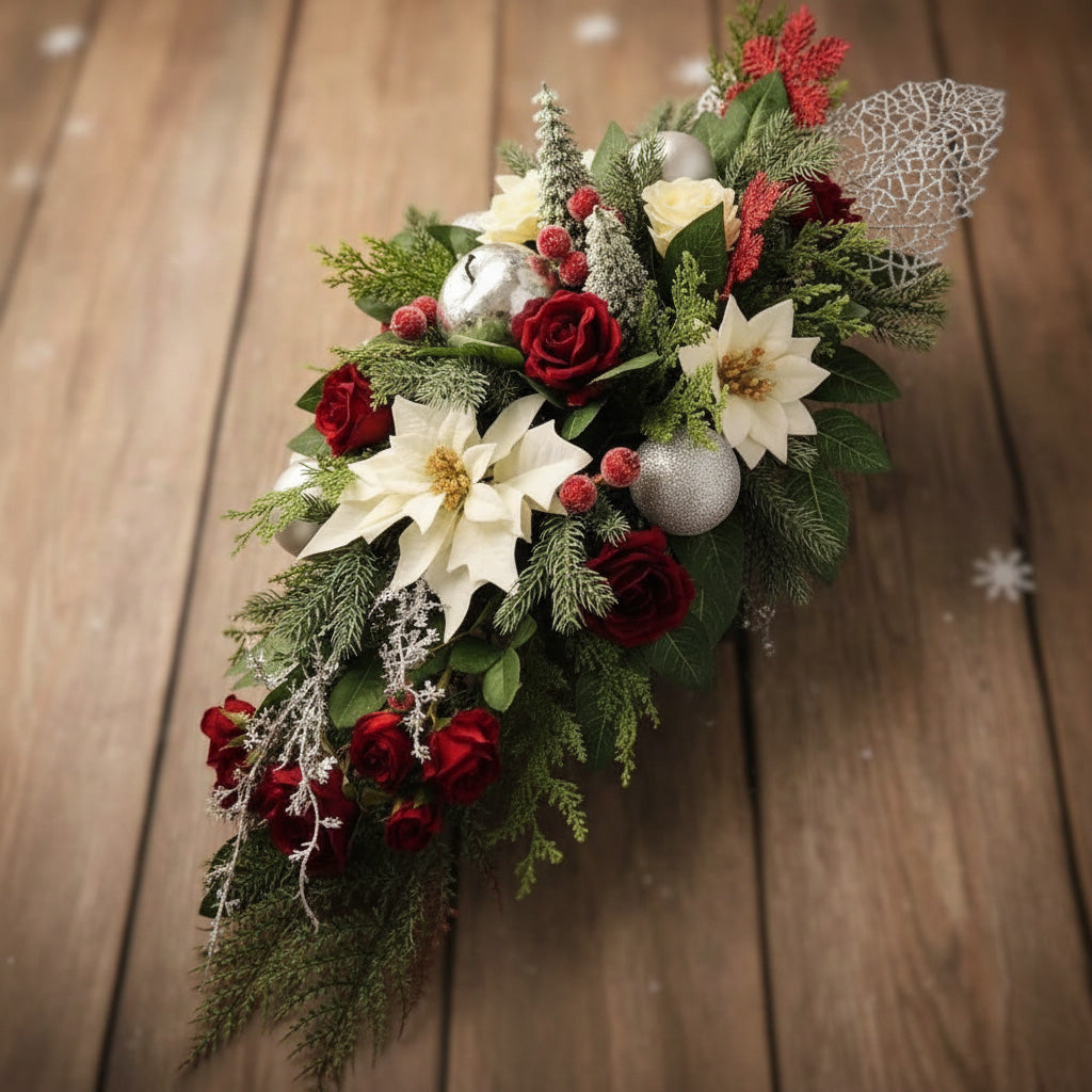 Christmas Table Floral Centerpiece Arrangement