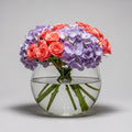 Coral Baby Roses Hydrangea Bouquet