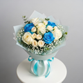 Elegant Blue White Roses