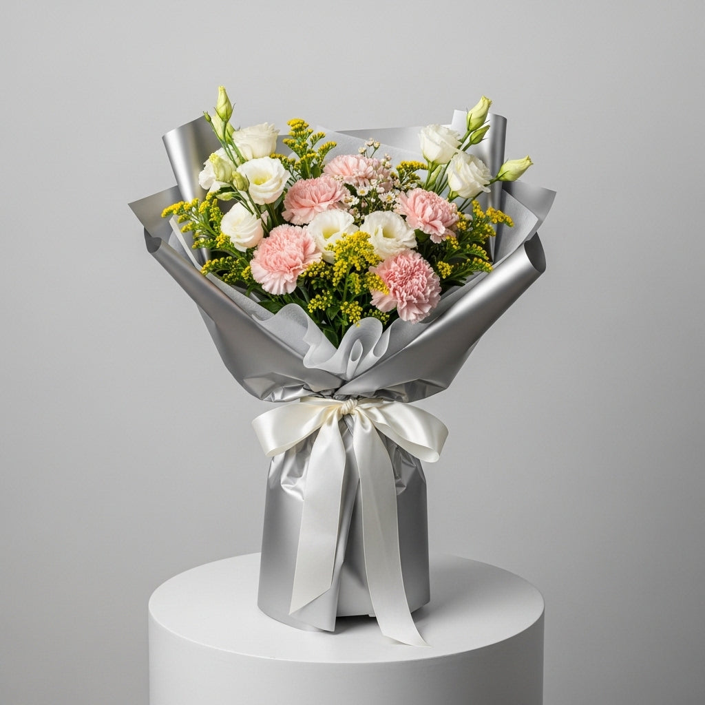 Eustoma Carnations Elegant Bouquet