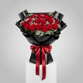 Red Roses Gypsophila Anniversary Bouquet