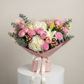 Pink Roses Carnations Hydrangea Lilies