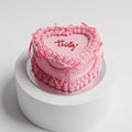 Heart Strawberry Pink Cake