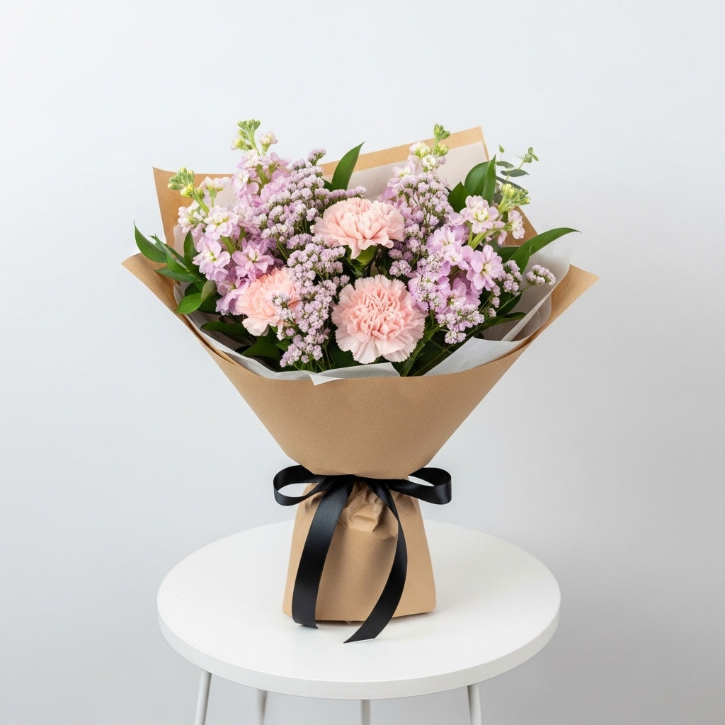 Matthiola Carnations Teachers Bouquet