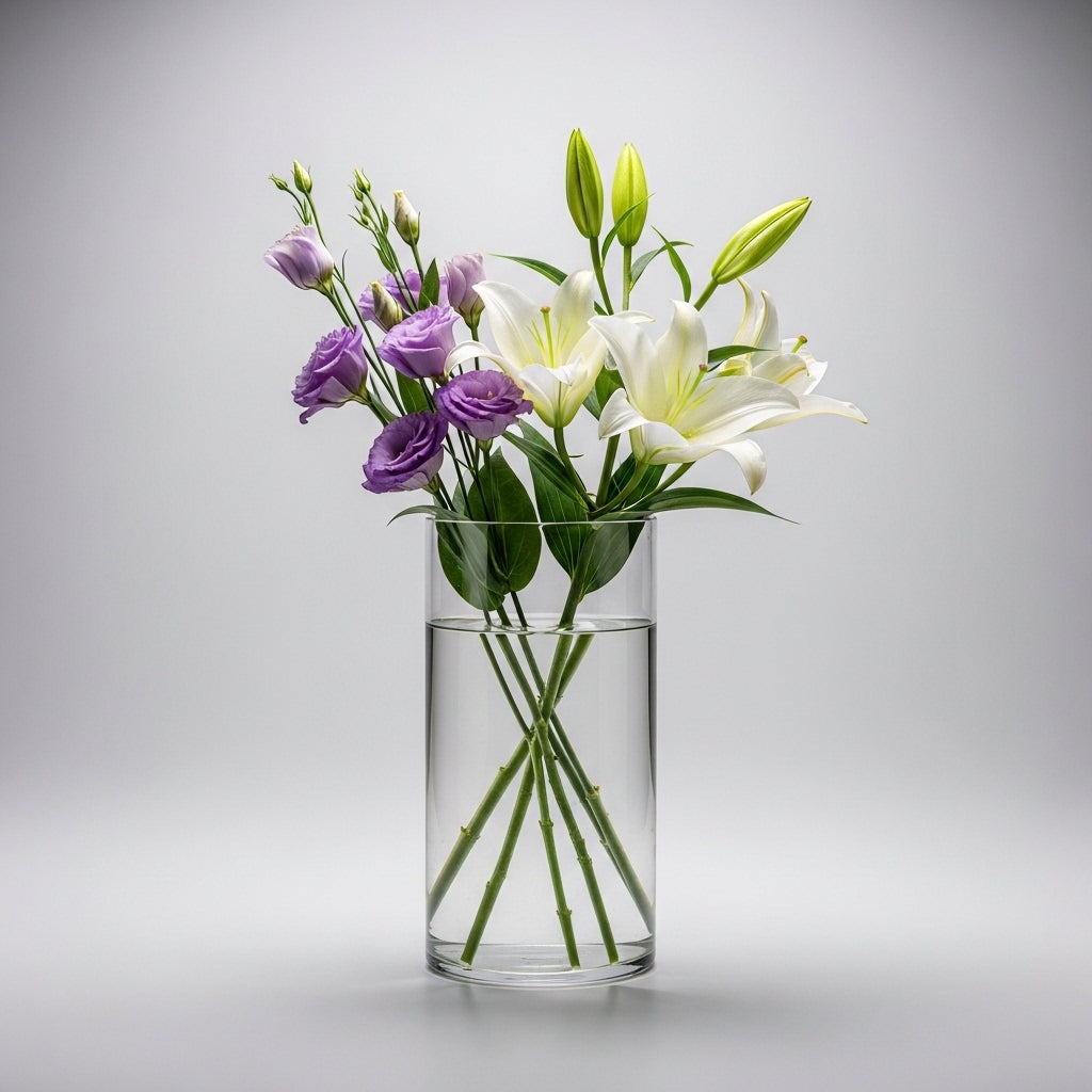 Purple Flowers Lilies Bouquet