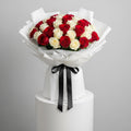 Red White Roses Classic Bouquet