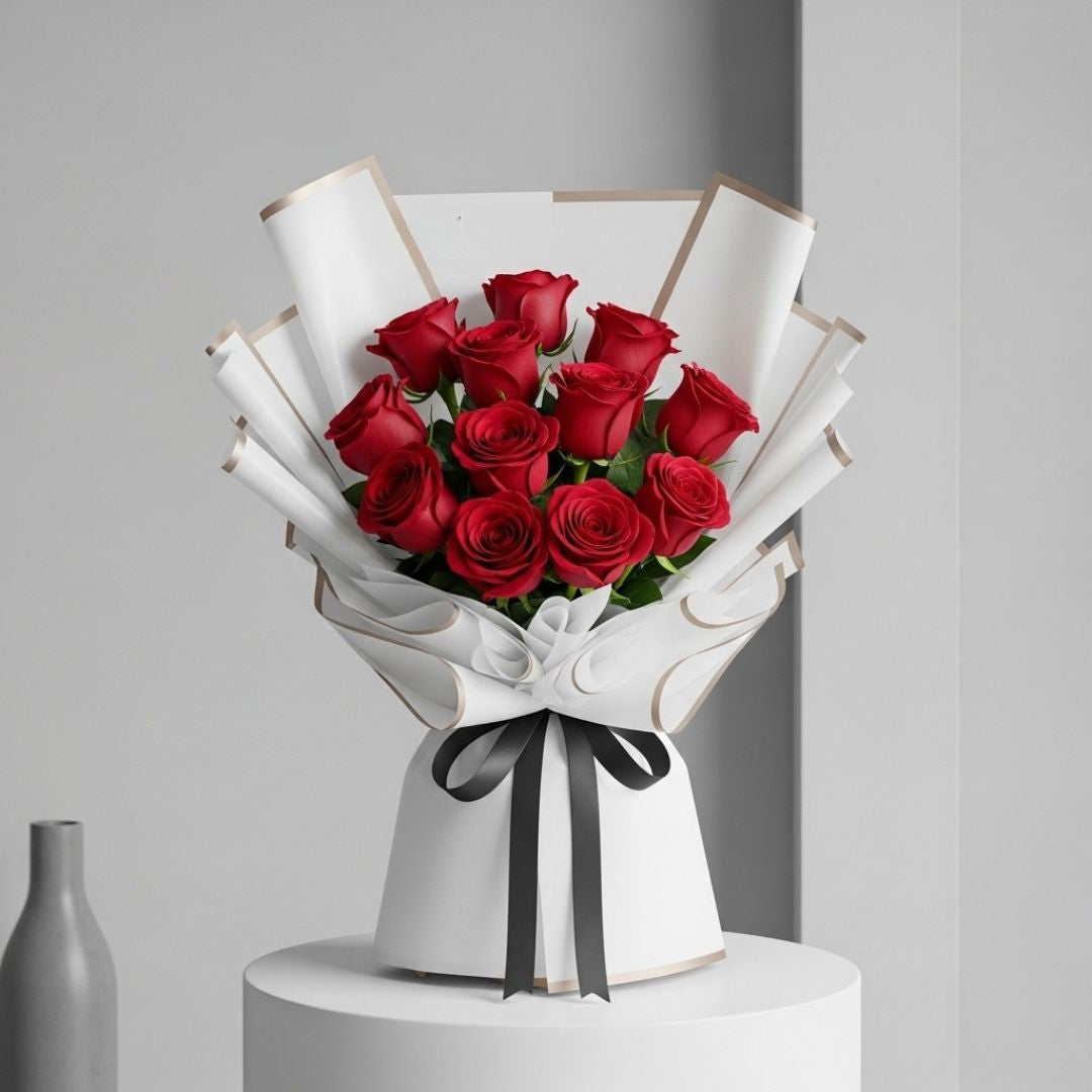 Red Roses Elegant Classic Bouquet