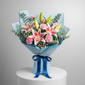 Lilies Carnations Eucalyptus Bouquet