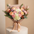 Peach Roses Pink Carnations Hydrangea