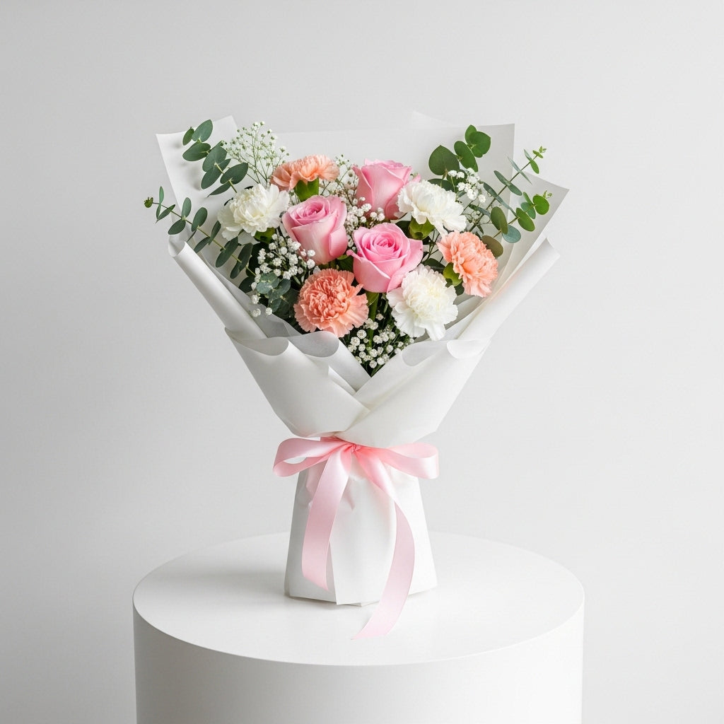 Elegant Premium Pink Roses Bouquet