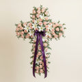 White Flowers Pastel Cross Tribute
