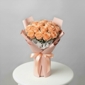 Peach Elegance Roses Bouquet