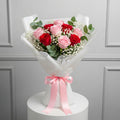 Soft Pink Roses Carnations Bouquet