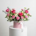 Pink Roses Carnations Alstroemeria Box