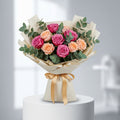 Pink & Peach Roses Bouquet