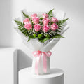 Blush Pink White Roses Bouquet