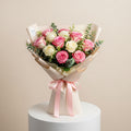 Pink White Roses Mother Bouquet