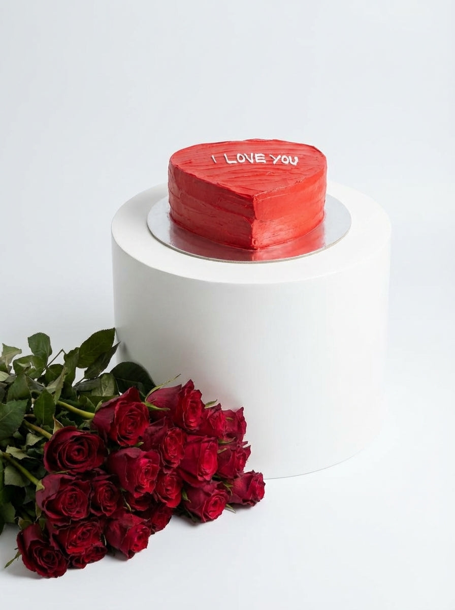 Red Heart Cake