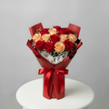 Red Peach Rose Bouquet