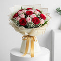 Pink Red Roses Romantic Bouquet