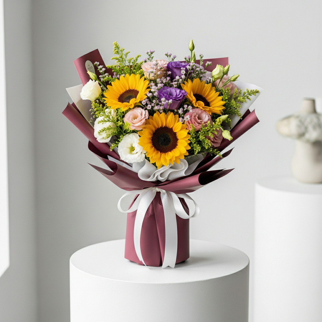 Sunflowers Eustoma Celebration Bouquet