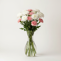 White Chrysanthemums Pink Carnations Bouquet