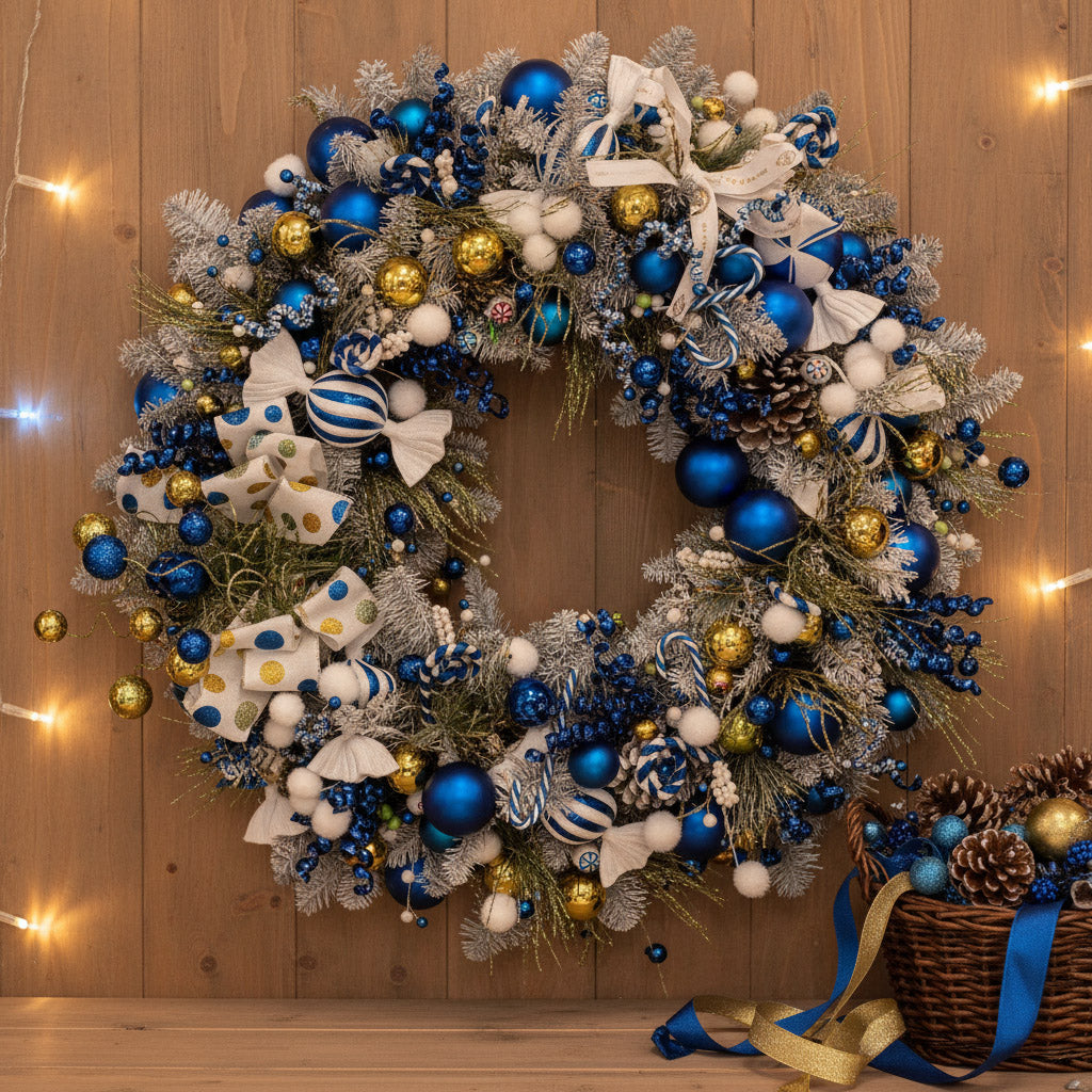 Sugar Candy Christmas Festive Wreath