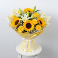 Yellow Roses Sunflowers Lilies Bouquet