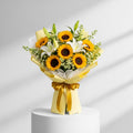 Sunflowers White Lilies Cheerful Bouquet