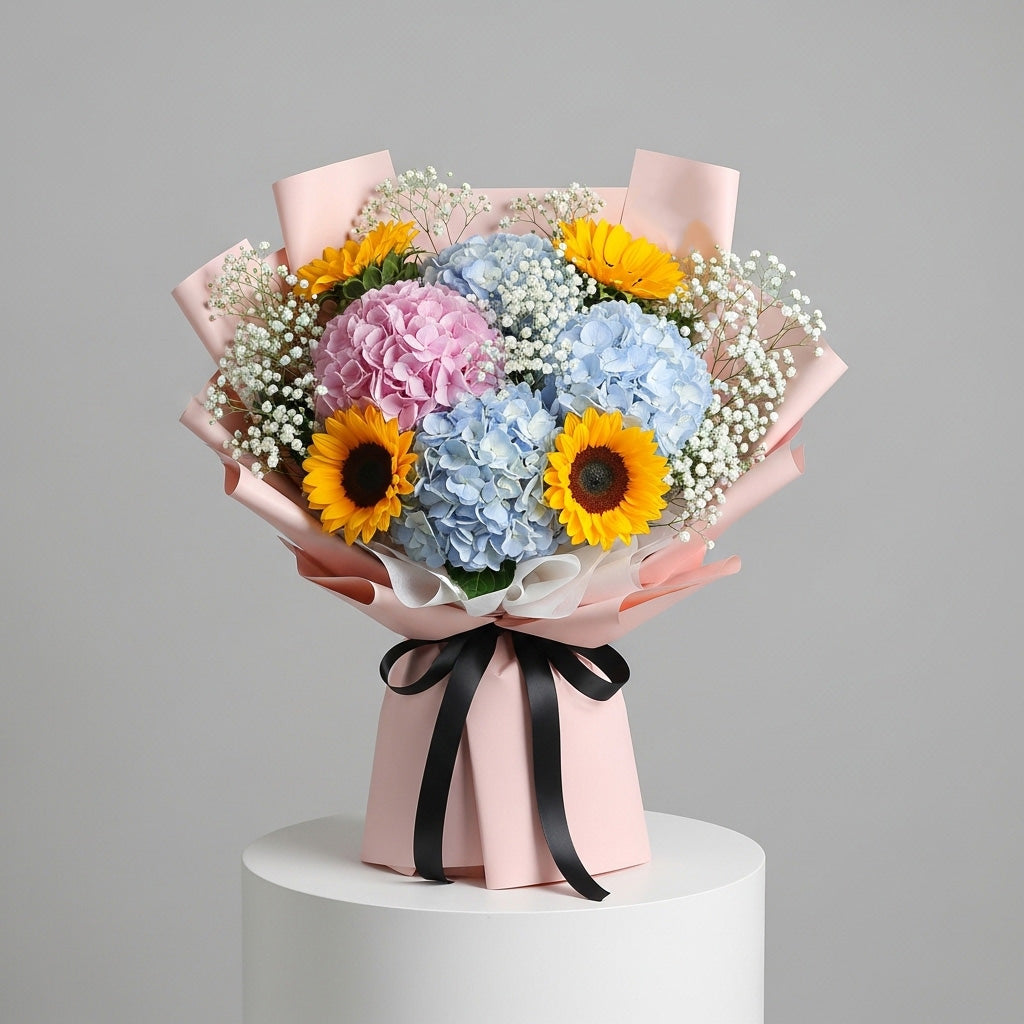 Hydrangea Sunflowers Teachers Bouquet