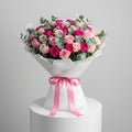 Peach Pink Roses Elegant Bouquet