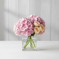 Pink Hydrangea Baby Roses Bouquet