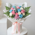 Soft Carnations Peach Roses Flowerbox