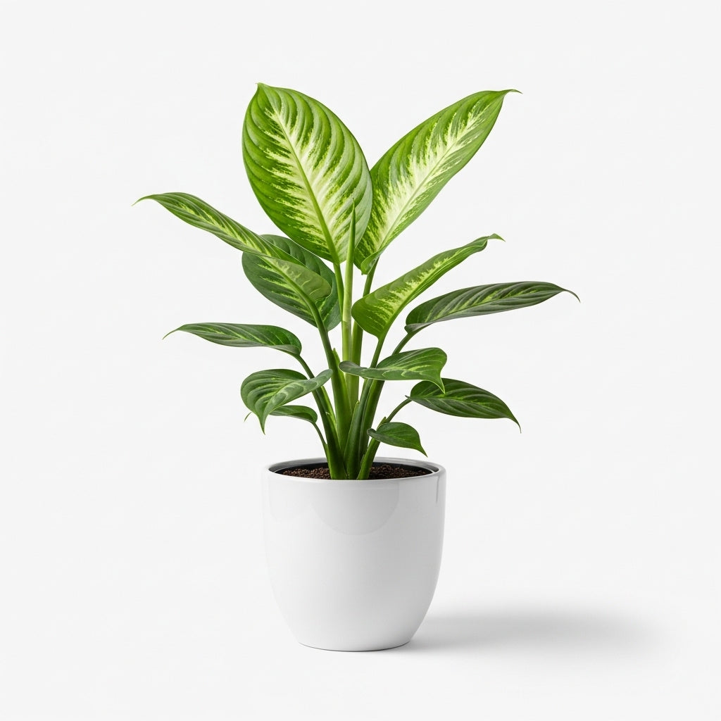 Lush Dieffenbachia Indoor Plant Pot