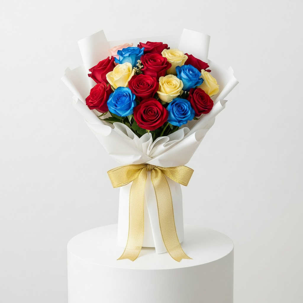 Vibrant Trio Rose Bouquet