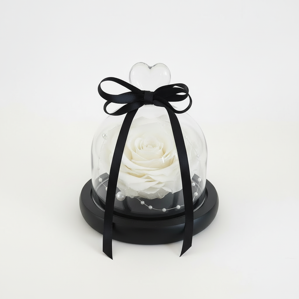 White Small Preserved Rose